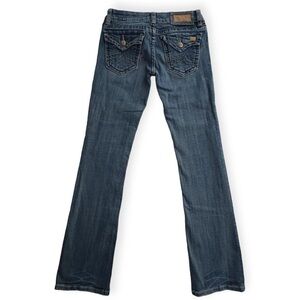 Y2K Miss Me medium wash low rise bootcut Stella denim blue jeans size 27